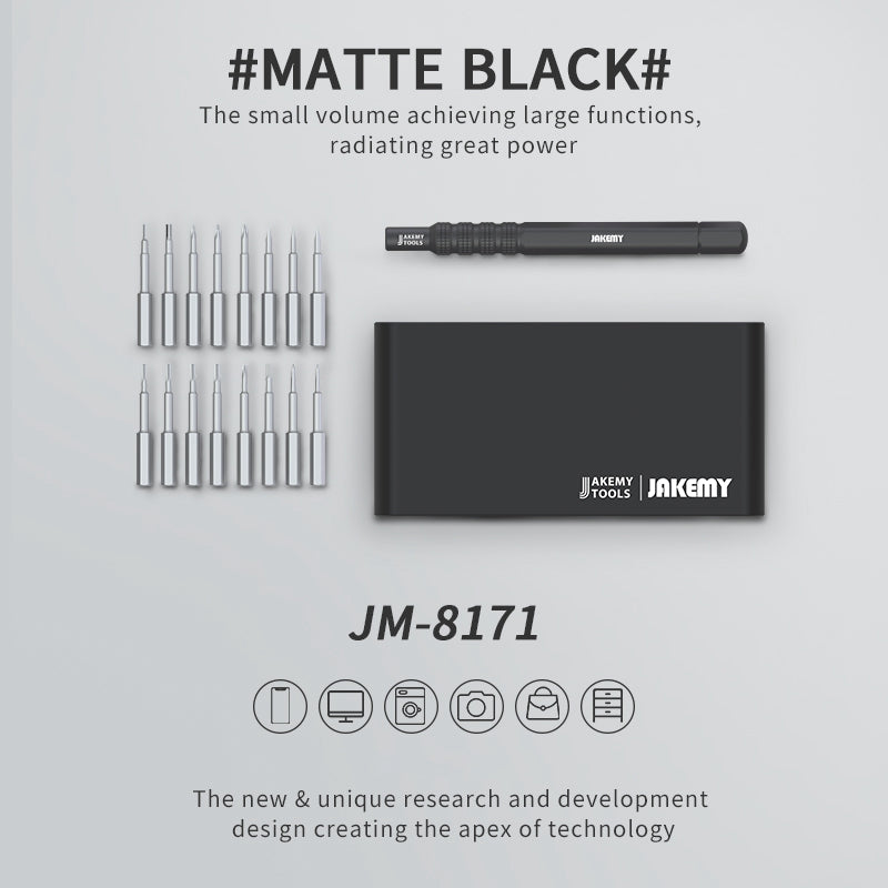 JAKEMY JM-8171 17-in-1 Precision Screwdriver Set Clock Watch Glasses Repair Tools Kit JAKEMY JM-8171 17-in-1 Precision Screwdriver Set Clock Watch Glasses Repair Tools Kit